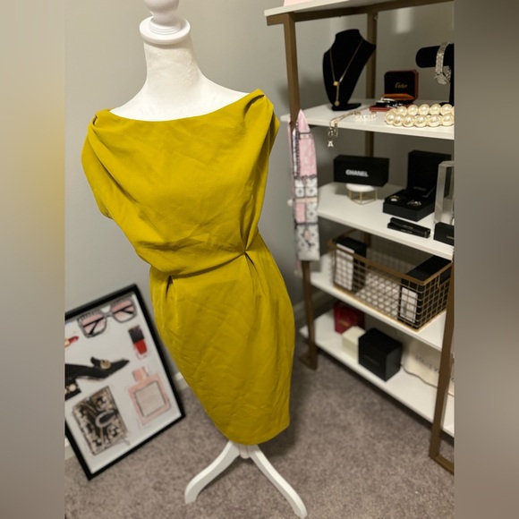 New York and Co One-Shoulder Ponte Sheath Dress - Gabrielle Union Collection - Picture 5 of 8